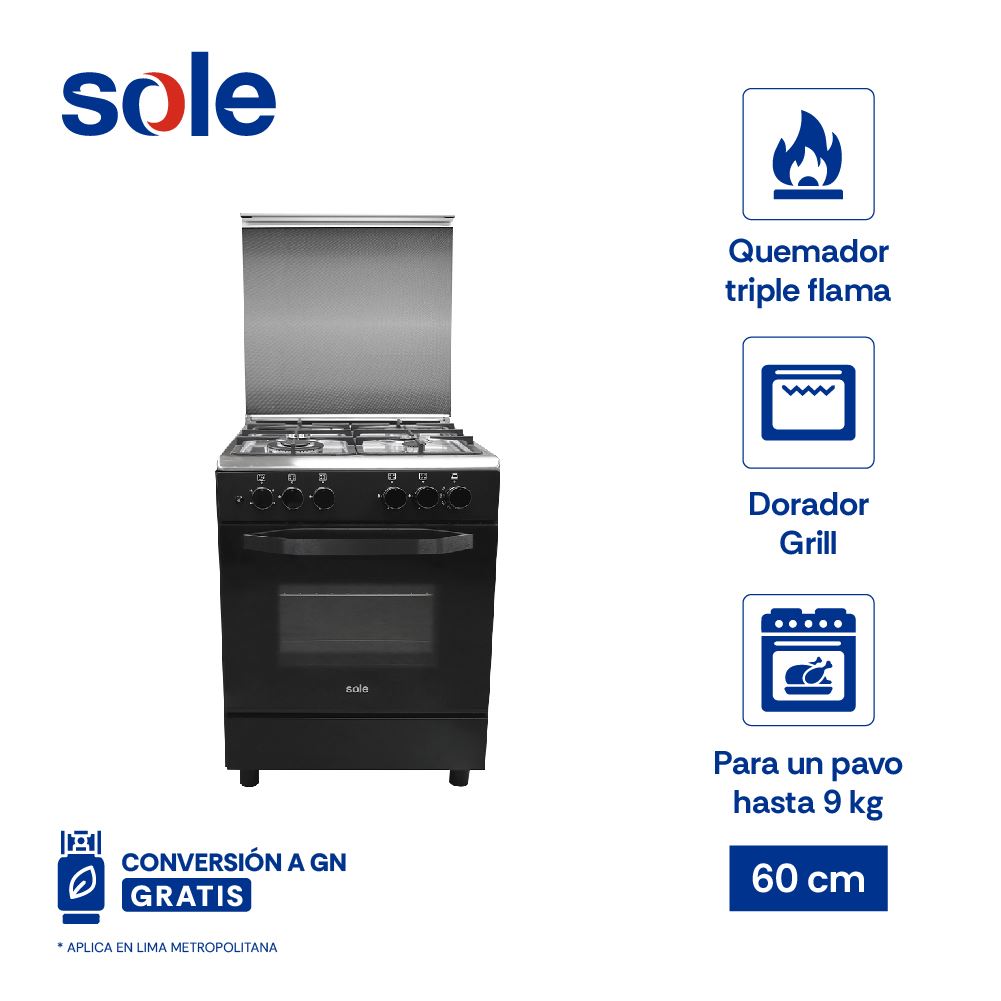 Cocina De Pie Sole Bahamas Glp 60 Cm